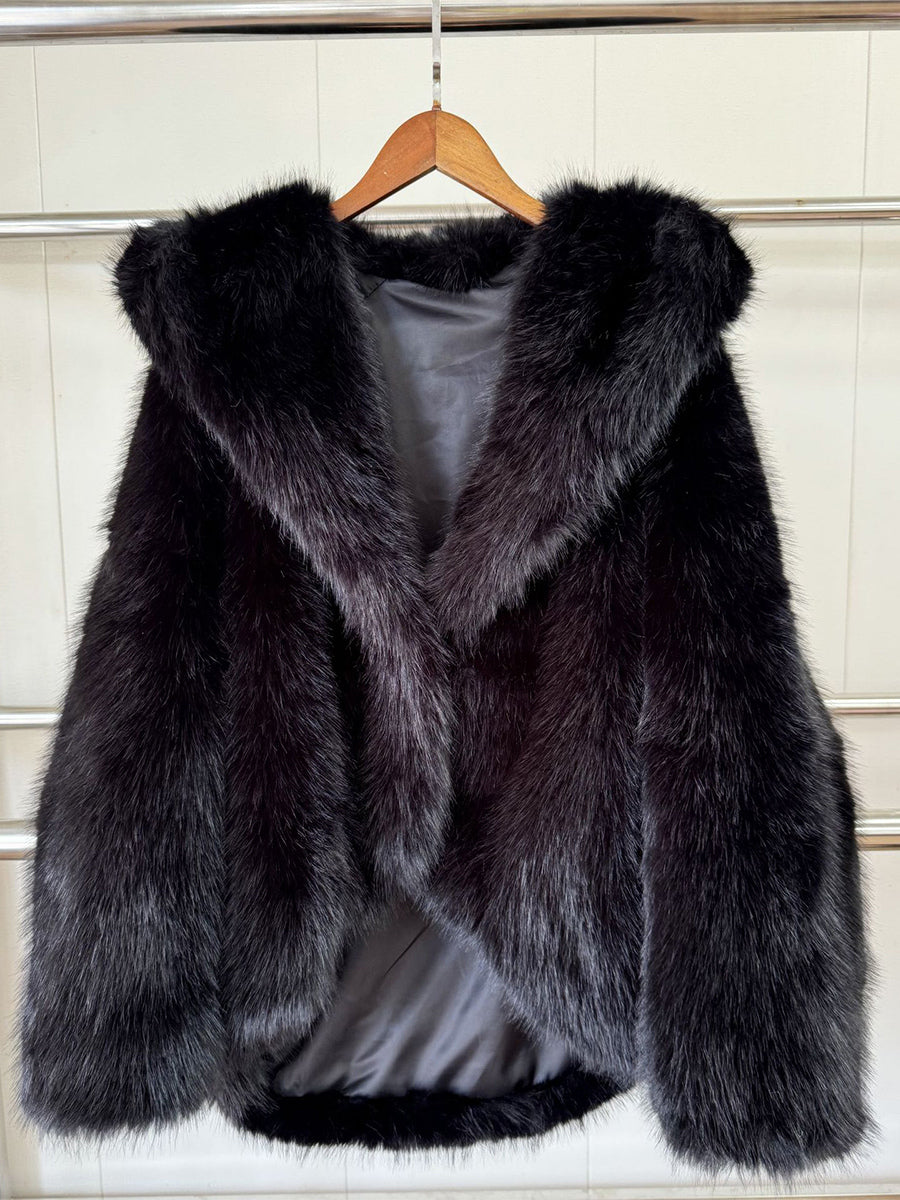 Faux Fur Coats With Hood High Low Design Winter Jacket For Women 2026