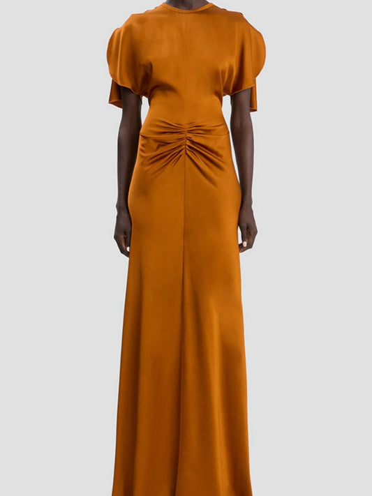 Sleeveless Ruffle Gathering Mopping Parties Maxi Dresses