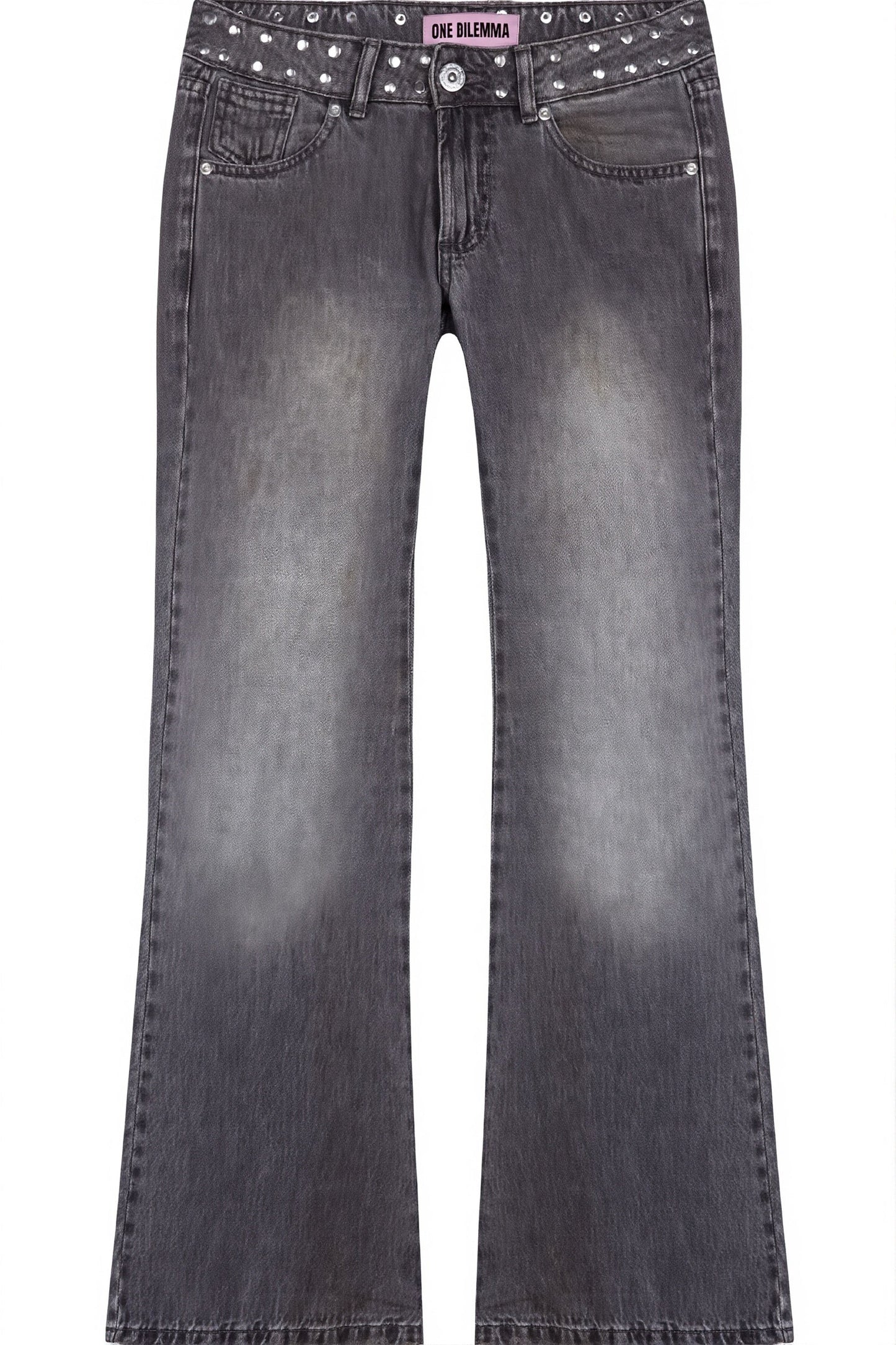 Butt Wing Sequin Straight Leg Jeans