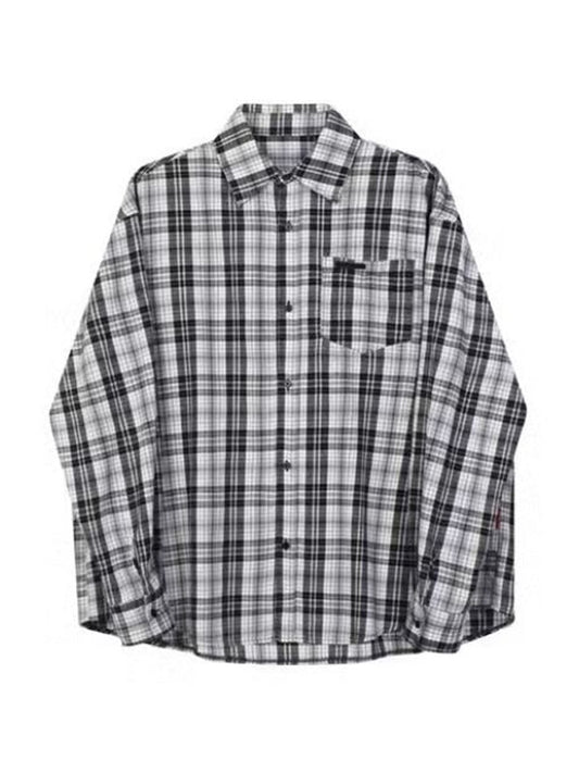 Versatile Checkered Long Sleeve Blouse