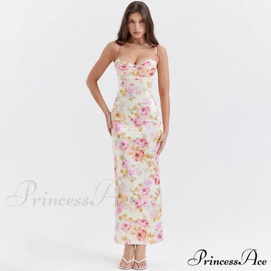Agness Floral Stylish Maxi Bodycon Dress