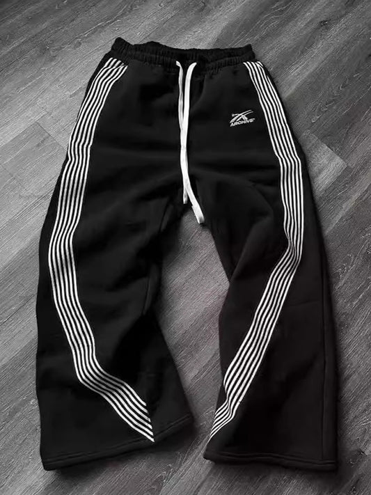 Vintage Solid Print Sweatpants