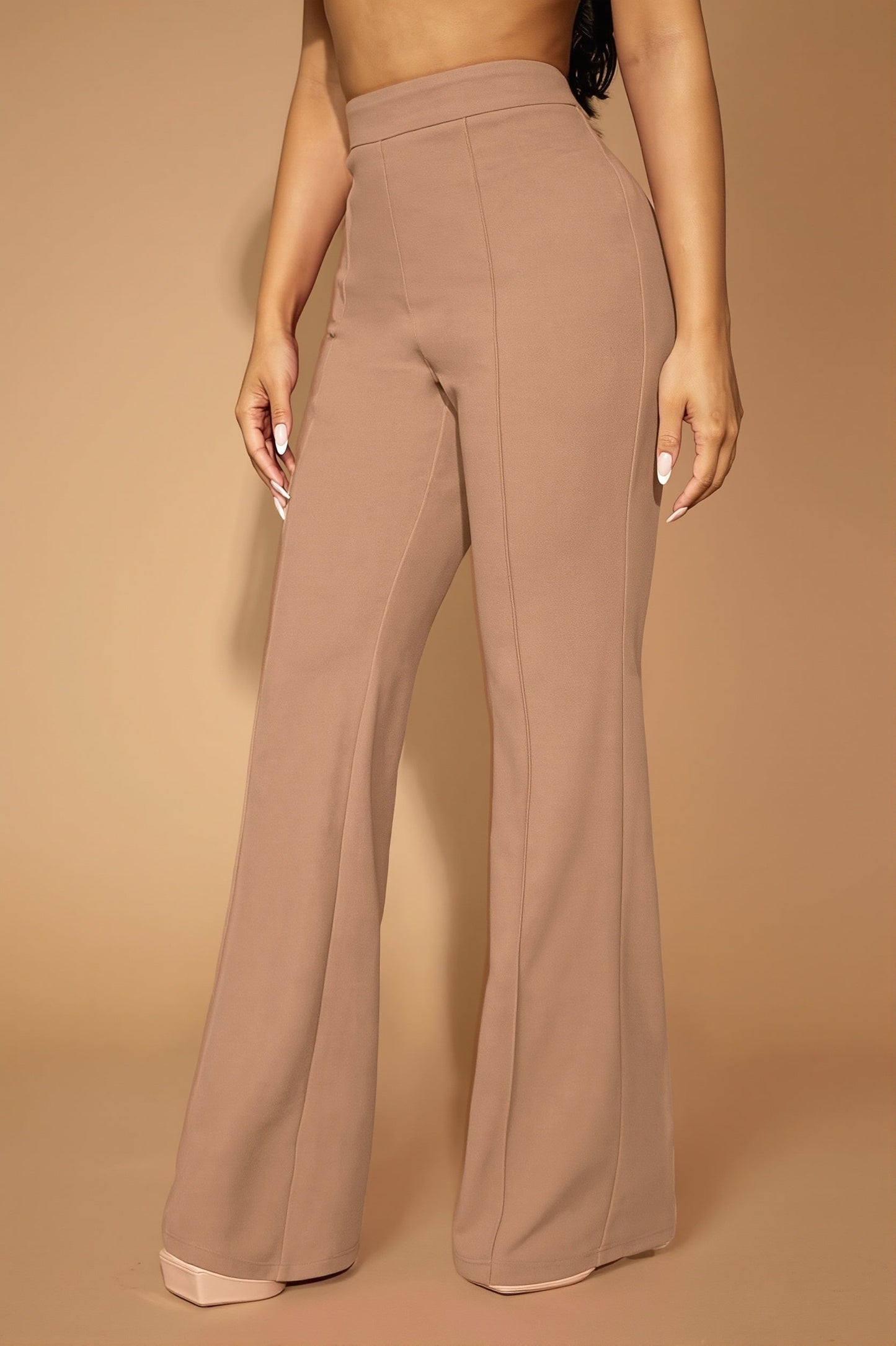 High Waist Business Straight Leg Pants
