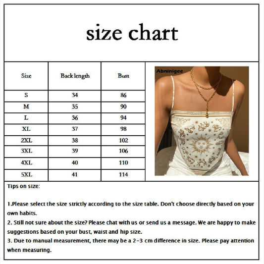 Sexy Sun Moon Zodiac Backless Camisole Lace Up Spaghetti Strap Tank Top Asymmetrical Print Aesthetic E-Girl Kawaii Korean Japanese Harajuku Streetwear