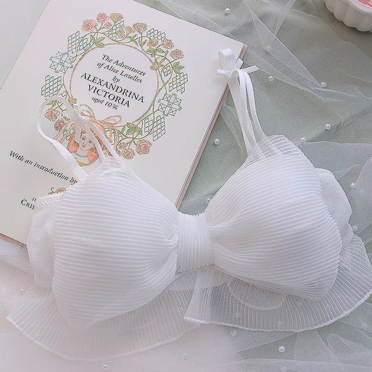 Sweet Bow Mesh Bra + Panties Set
