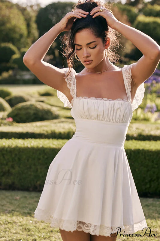 KAIA IVORY Stylish A-LINE MINI DRESS