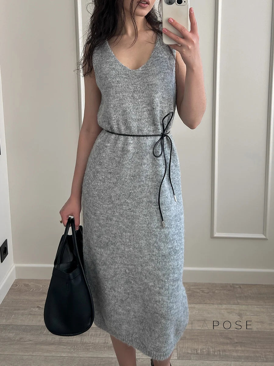 Lily Cozy Knit Dress & Long Cardigan Set
