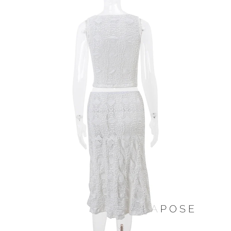 Quetzaly Crochet Skirt Set