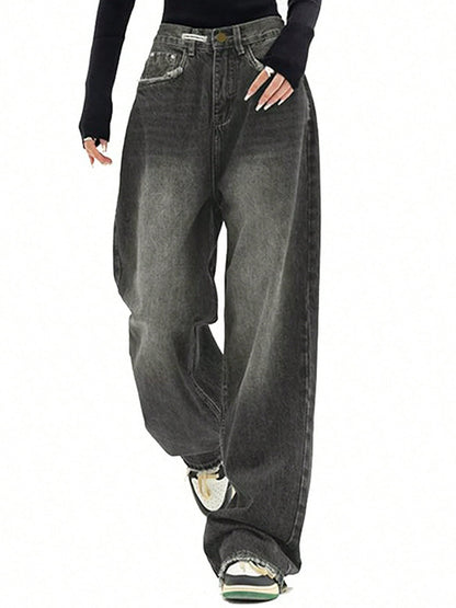 Dark Wash Vintage Baggy Boyfriend Jeans
