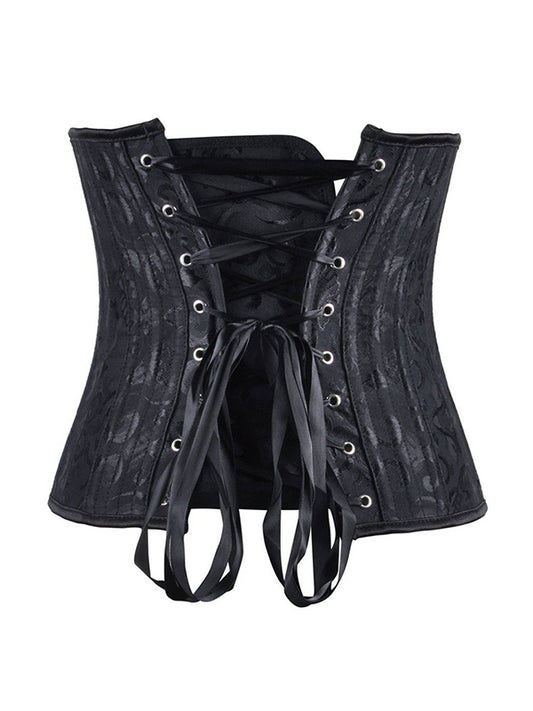 Vintage Jacquard Tie Back Corset Top