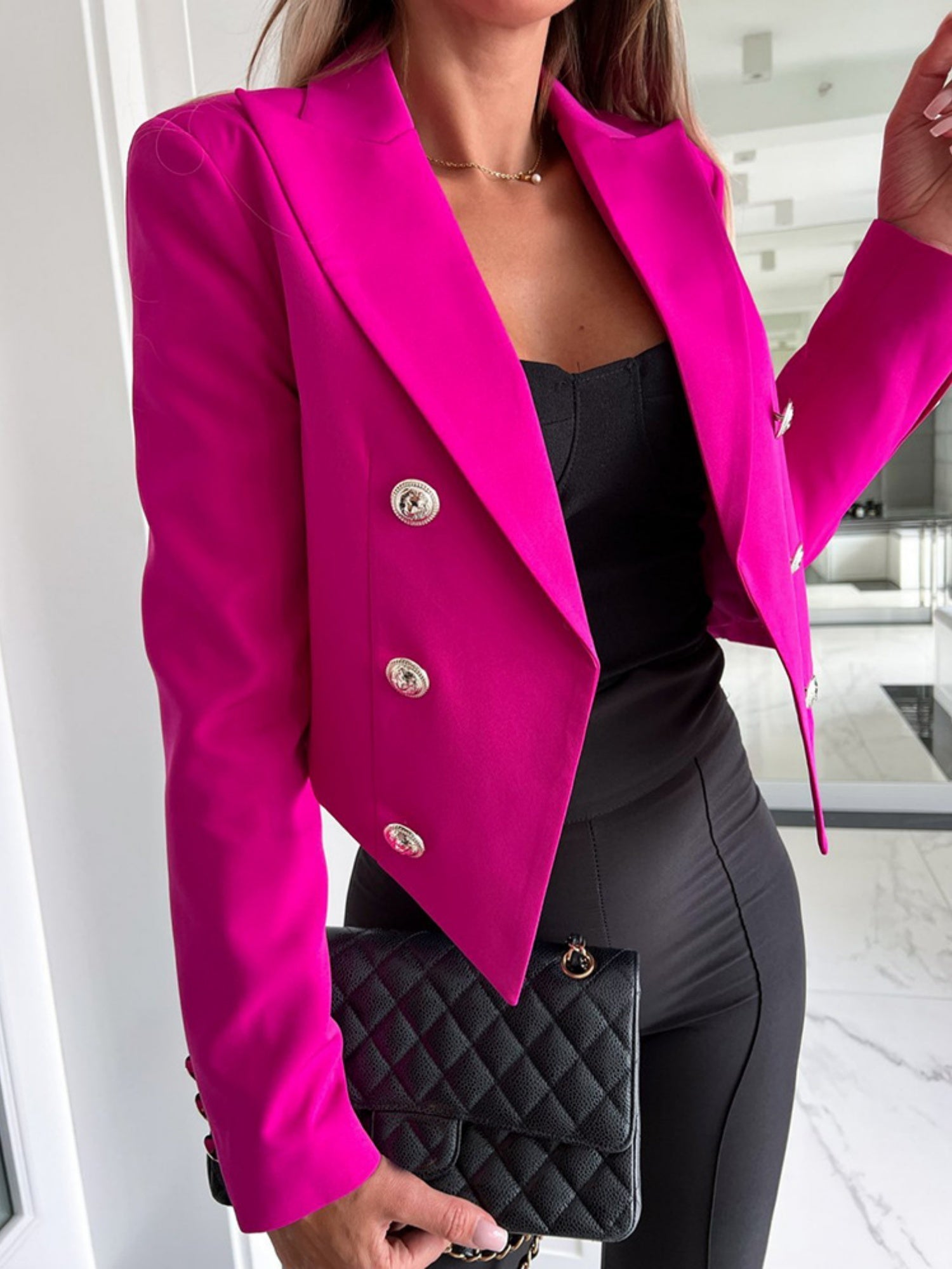 Buttons Lapel Short Blazers