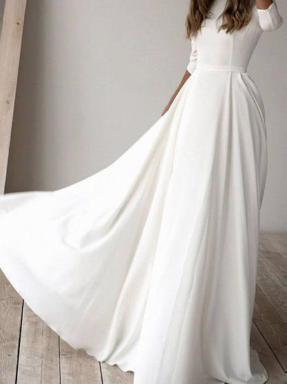 Simplicity Long Sleeve Parties Maxi Dresses