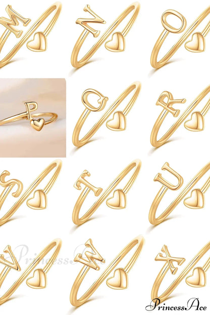 1pc Minimalist Style Heart Shaped Glittery Ring