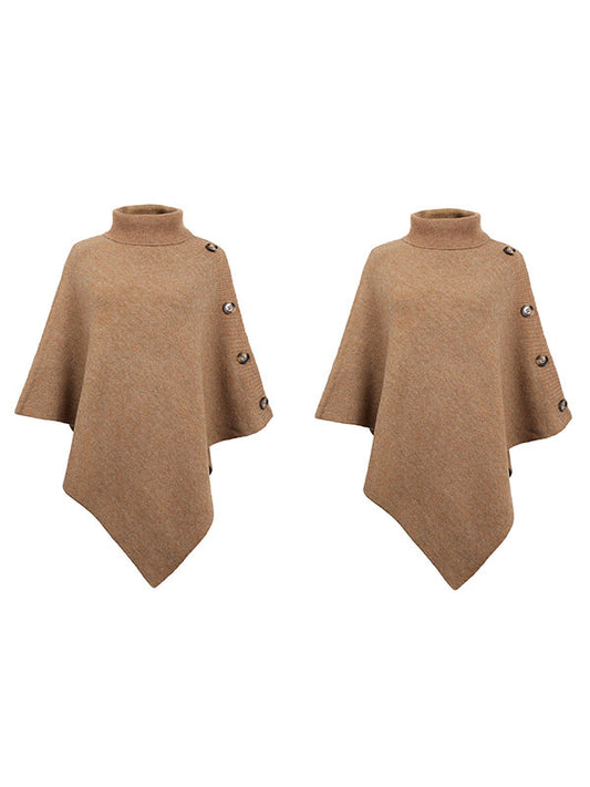 Poncho For Women High Collar Cape Spring Outerwear