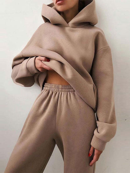 Pant Set Coffee Brown Field Athletic Two Pieces Sets