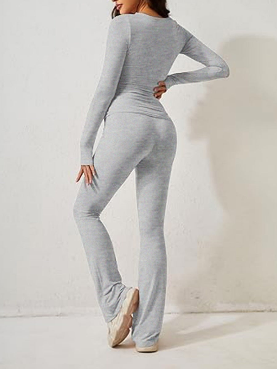 7 Color Round Neck 2-piece Sets