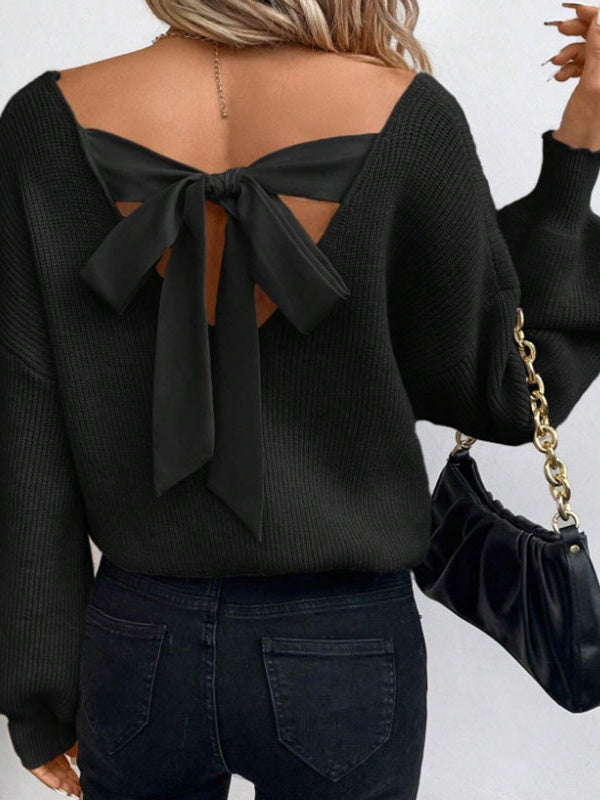 Back bow Knitting Sweaters