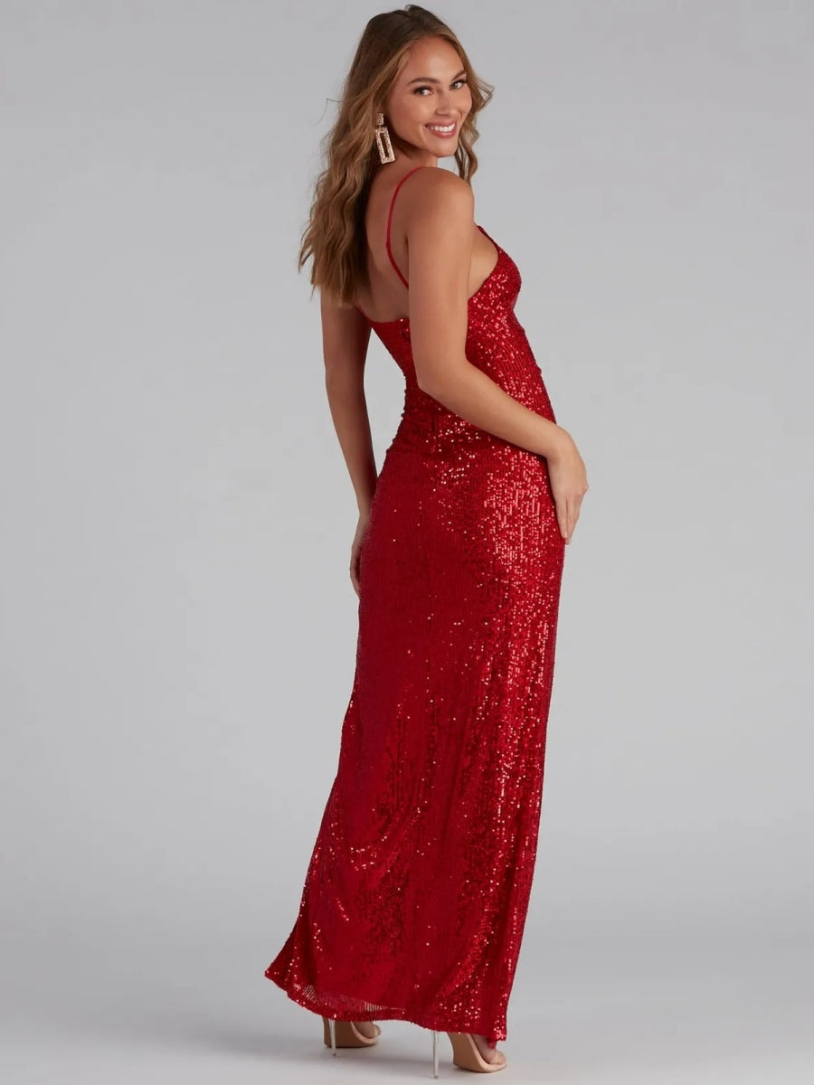 Liber Summer Women's Sequins Maxi Dresses