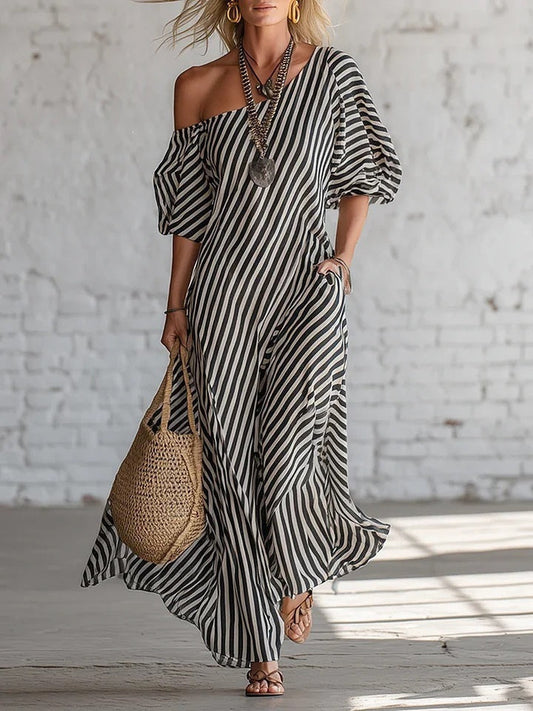 Simple Solid Color Patchwork Dress