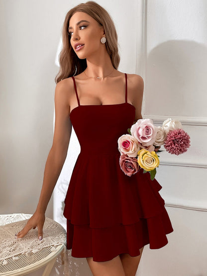 Pure Cotton Backless Bow Tie Mini&Short Dresses