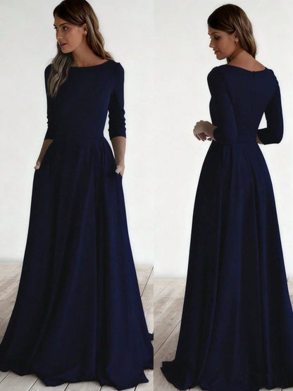 Simplicity Long Sleeve Parties Maxi Dresses