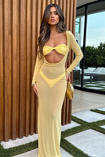 Long Sleeve Cutout Bodycon Swim Sets