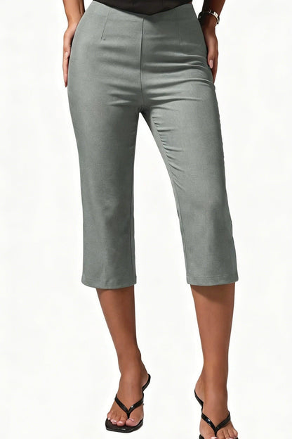 Stretch High Waist Cropped Flare Pants