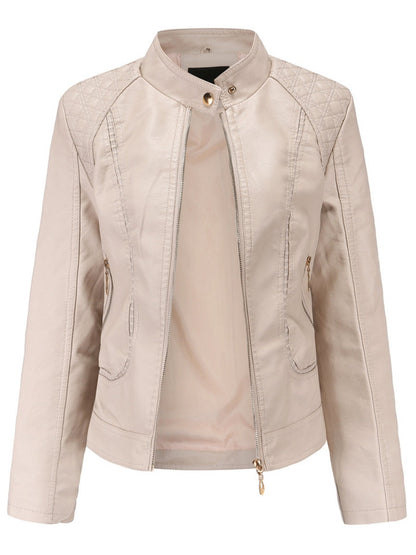 Street Cool Loose Studs Leather Jacket