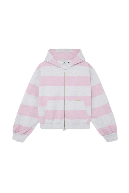 Retro Striped Patchwork Pullover Hoodie