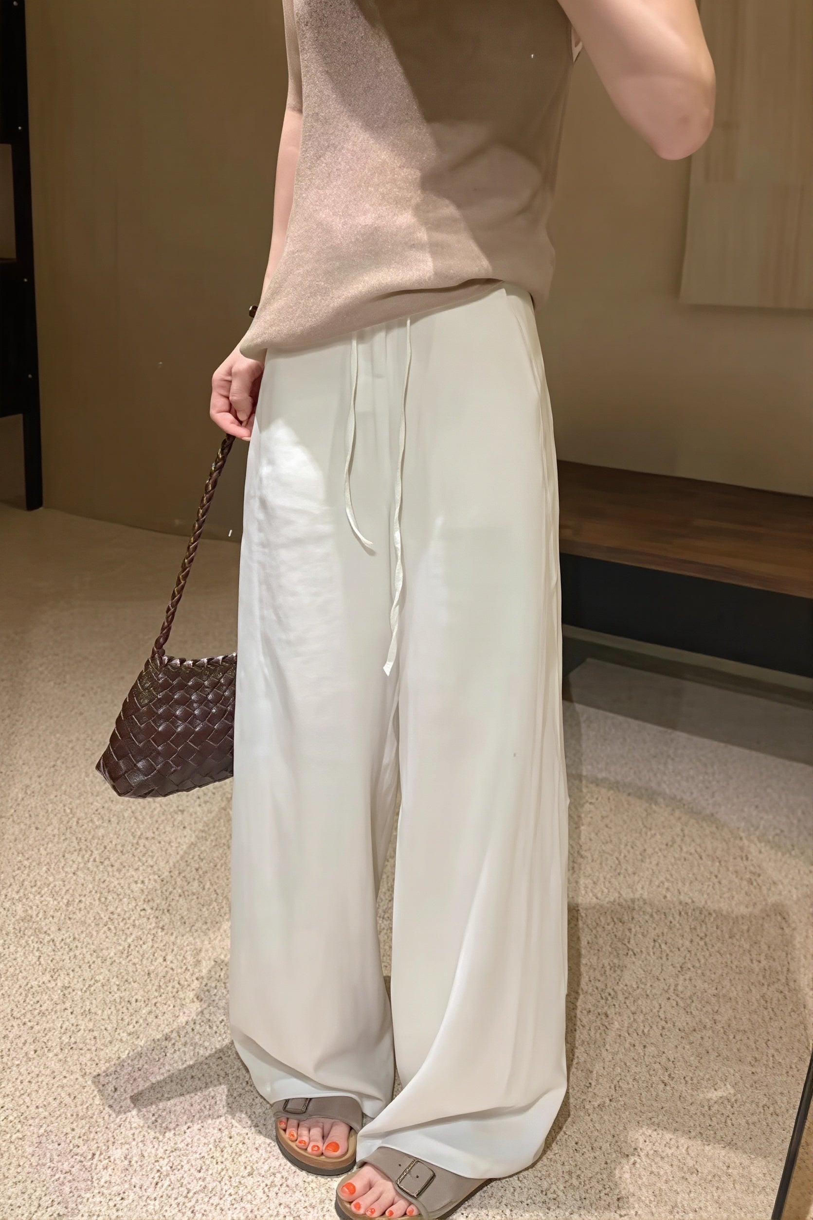 Loose High Waist Straight Leg Pants