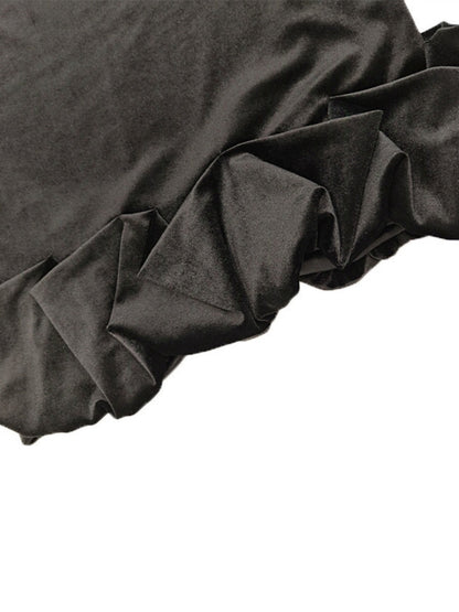 Liber Autumn Women's Pleated Velvet Mini&Short Dresses