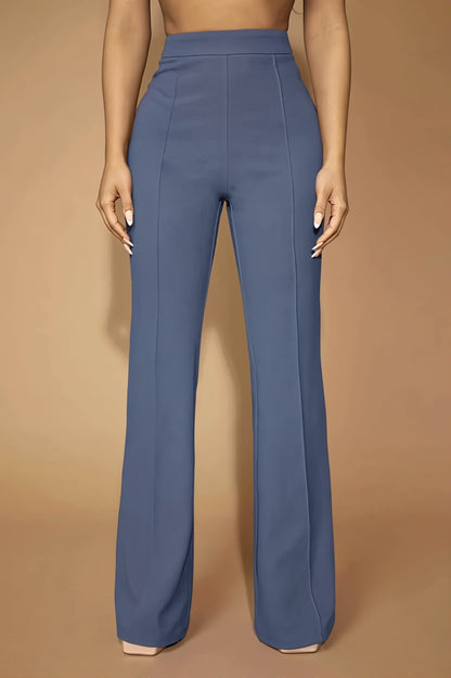 High Waist Business Straight Leg Pants