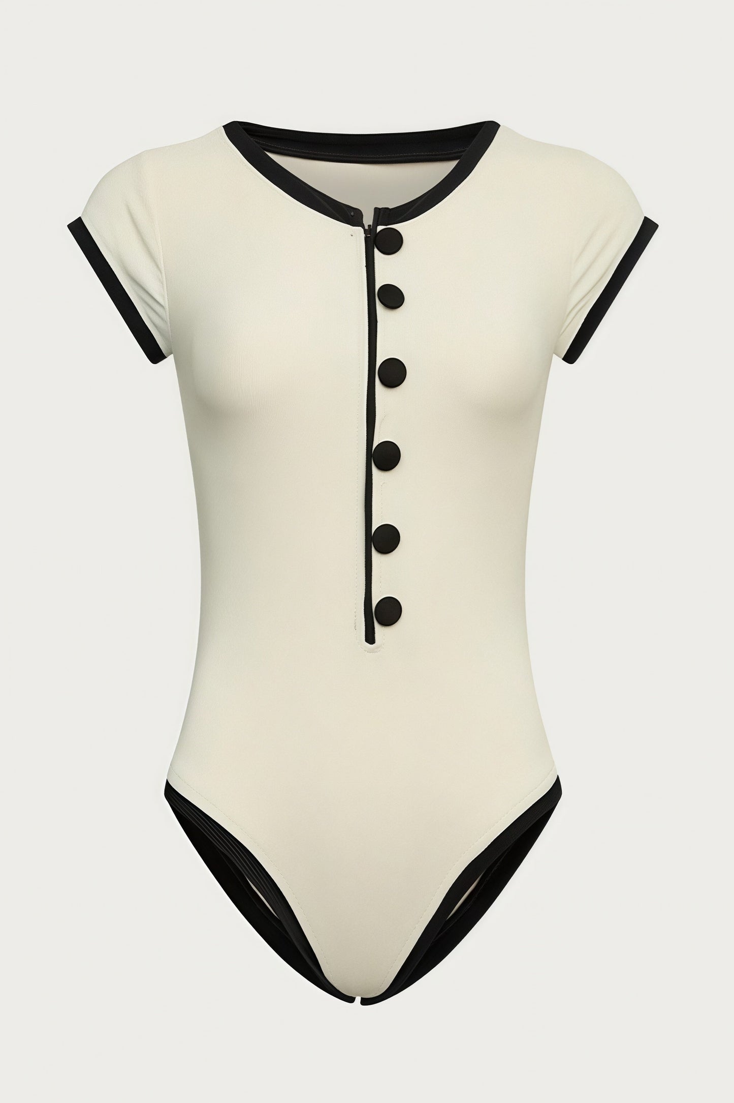 Sexy Color Block Cut Out One Piece Swimwear