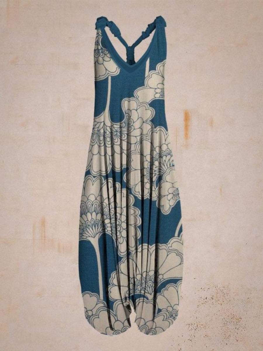 Printed Camisoles Loose-fit Jumpsuits