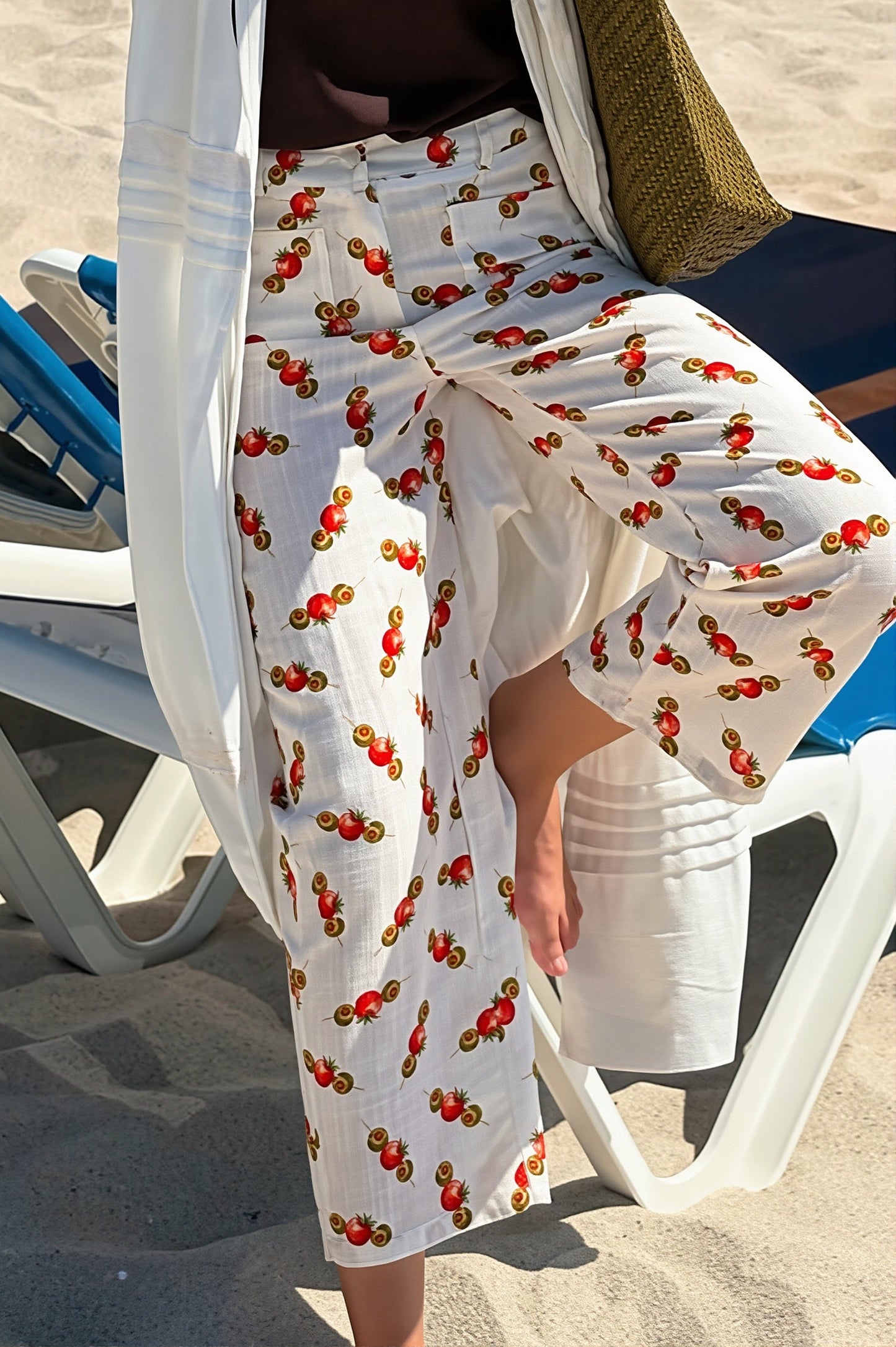 Lobster Print Straight Leg Pants