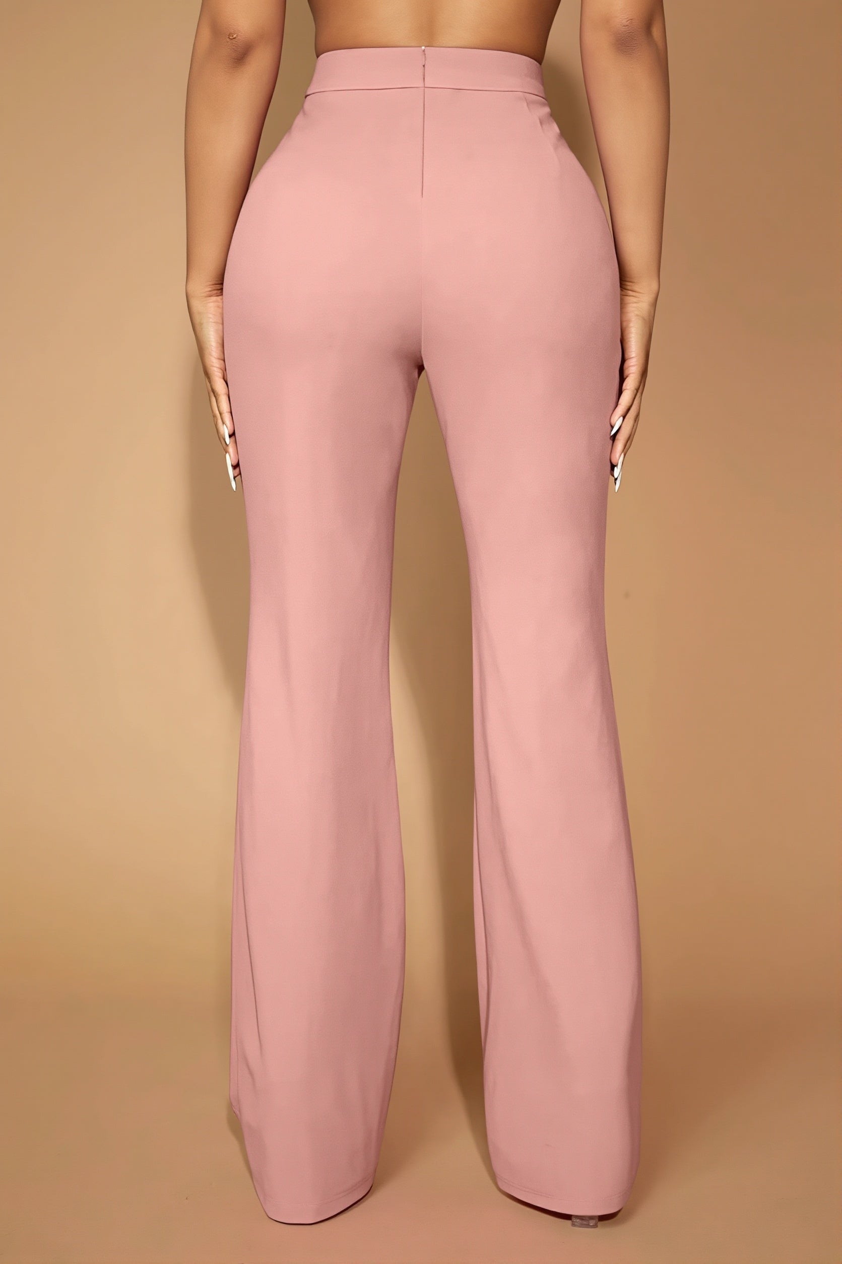 High Waist Business Straight Leg Pants