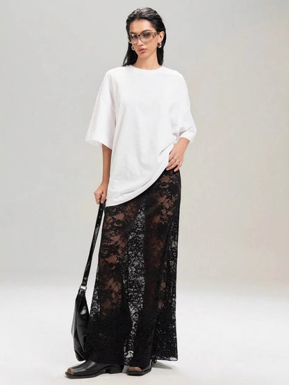 Lace High Waist Perspective Fashion Skirts