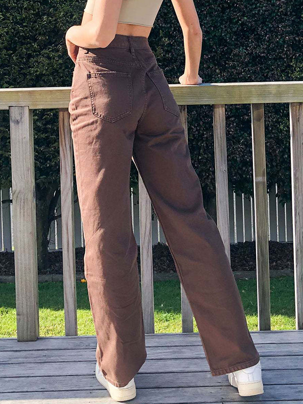 Vintage Loose Straight Boyfriend Jeans