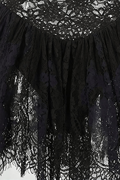 Eyelash Lace Spaghetti Strap Mini Dress