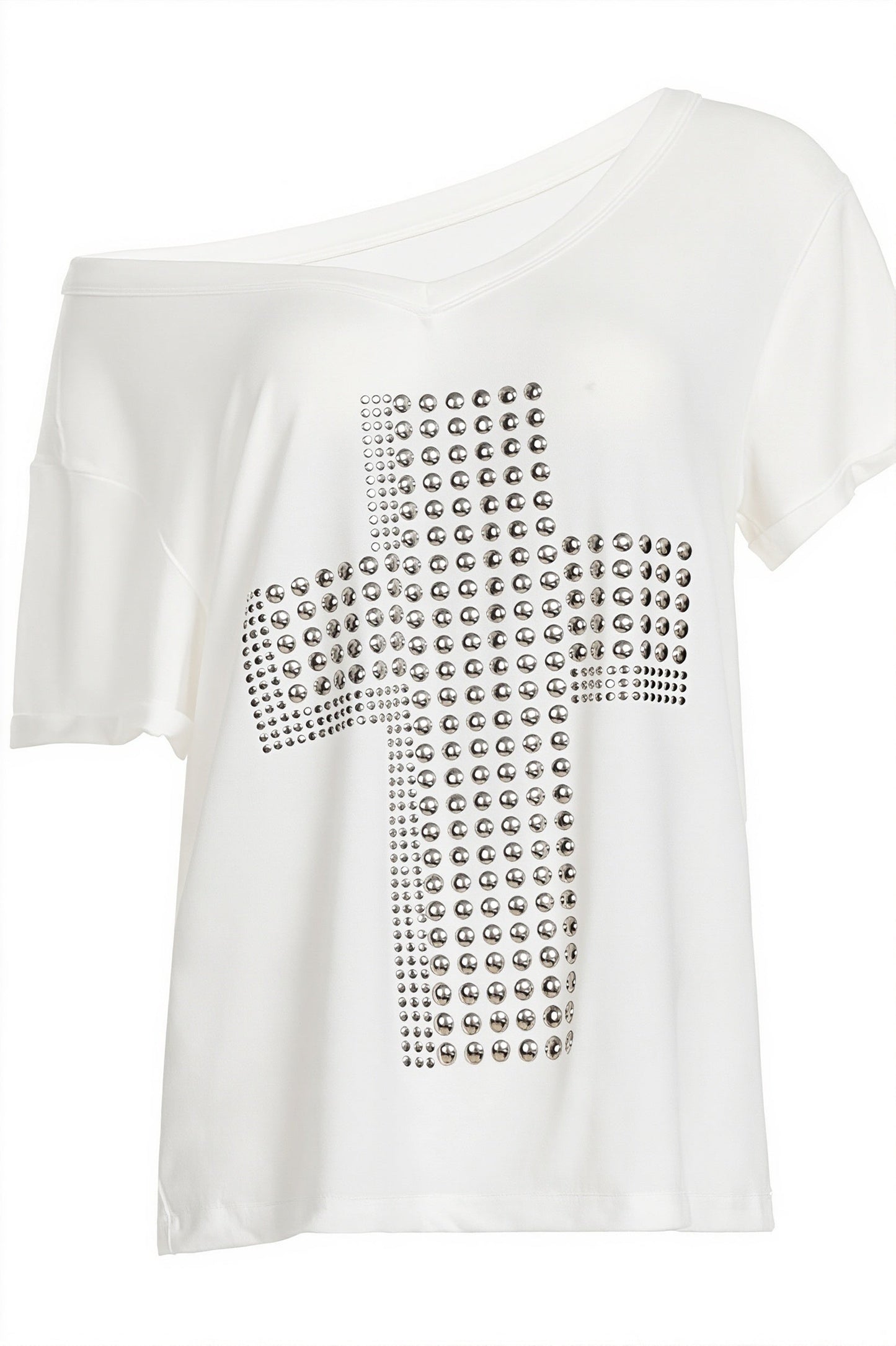 Y2K Copper Cross Print Loose T-Shirt