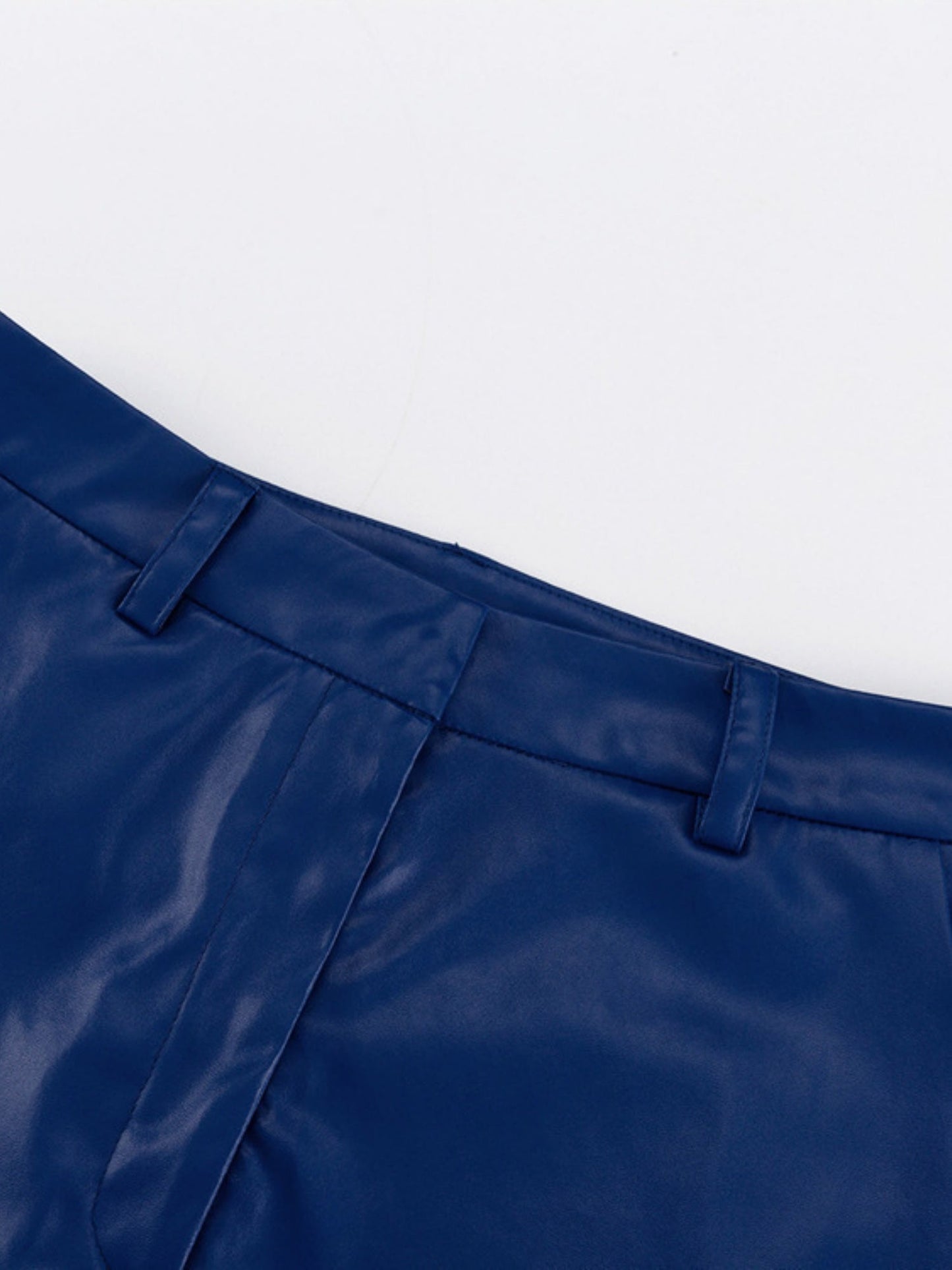 Leather Stitching High-waisted Hip Lift Straight-leg Pants Pants