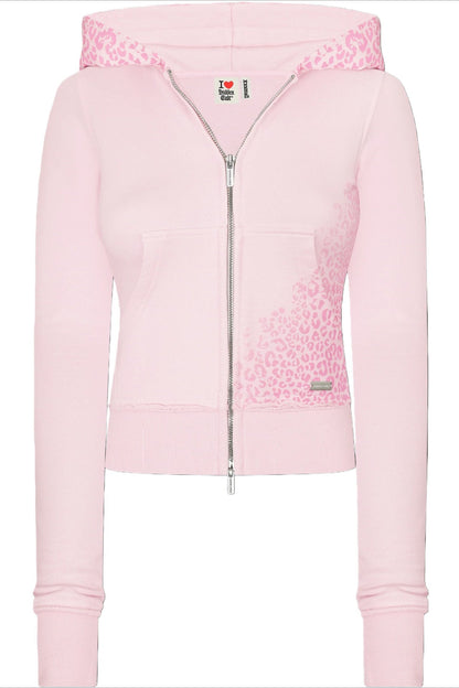 Y2K Crop Zip Hoodie Two Piece Set