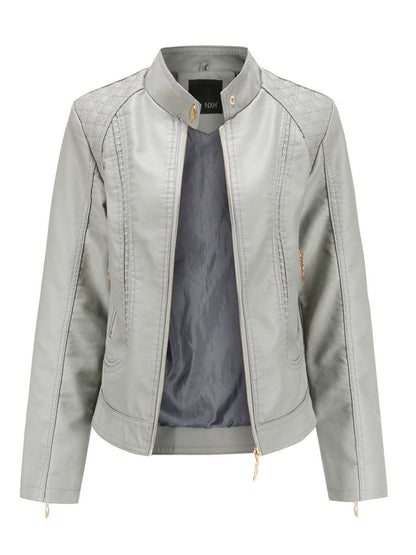 Street Cool Loose Studs Leather Jacket