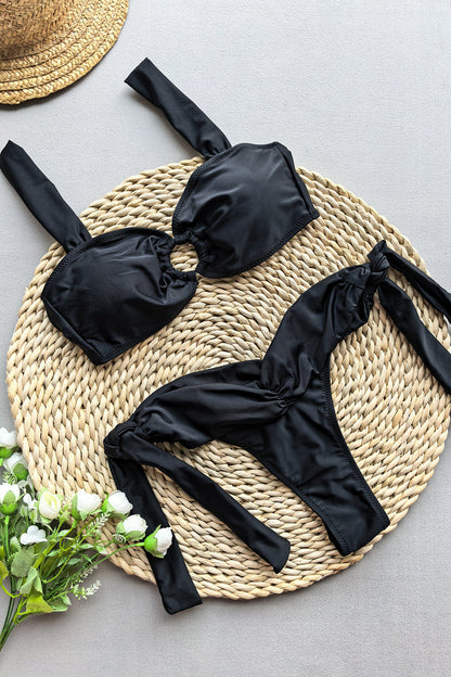 Floral Nylon Triangle Bikini Set