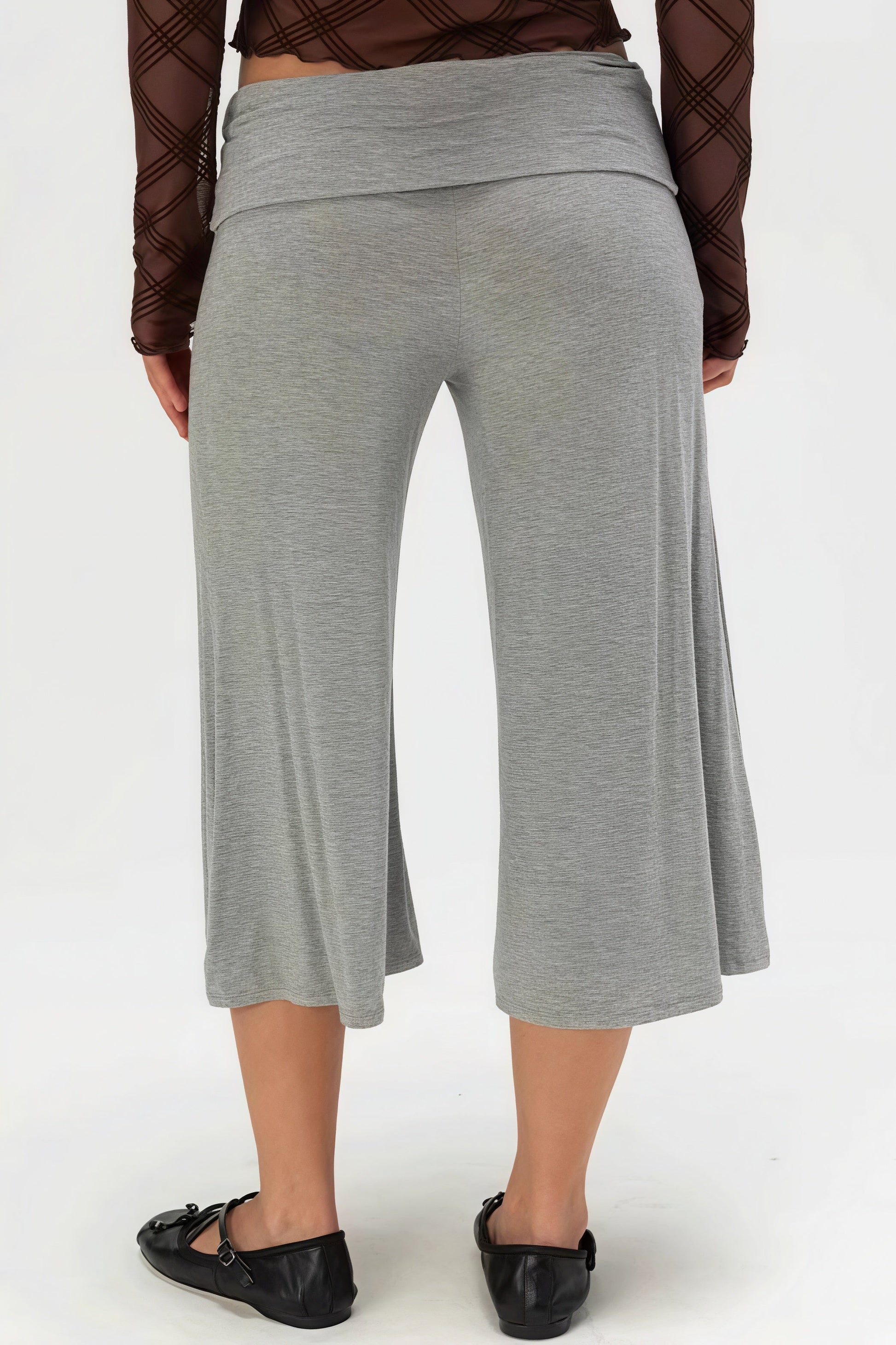 Solid Color High Waist Casual Pants