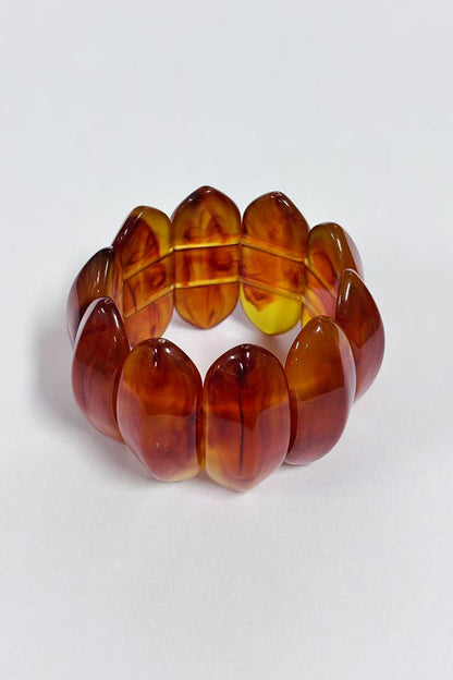 Fashionable Acrylic Oval Elastic Bracelet