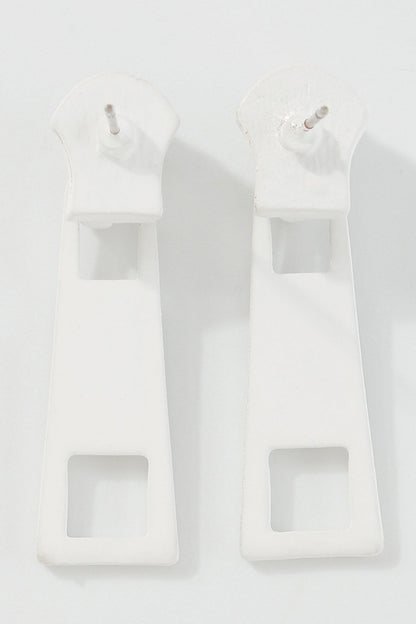Candy Color Metal Zipper Earrings