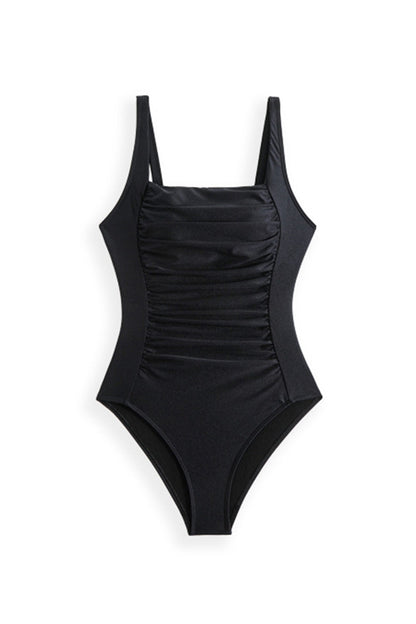 Floral One-Piece Swimsuit with Sarong