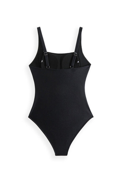 Floral One-Piece Swimsuit with Sarong