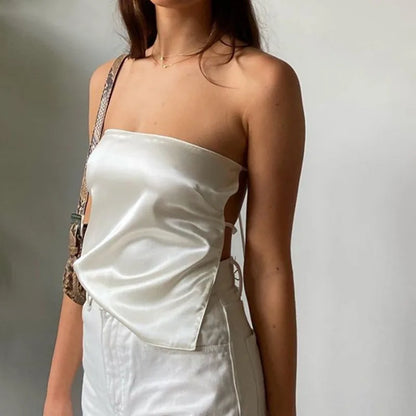 Strapless Bandage Bustier Crop Top